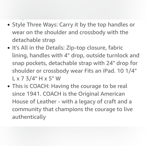 New Coach Canvas Tote 26 2025 - Picture 9 of 9